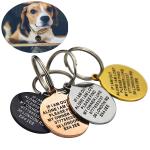 Blank Dog Tags On Collar Personalised Stainless Steel Dog Id Tags