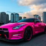 Moisture Proof Pink Chrome Car Vinyl Wrap Mirror Effect Bubble Free