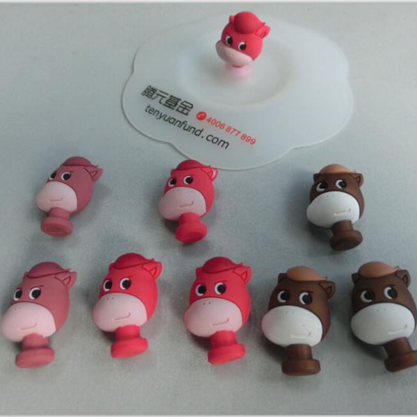 Buy cheap Custom Cartoon Animal Handle Silicone Mug Cup Cover / Silicone Cup Lid For Company Advertising Gift from wholesalers