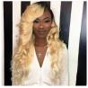 Buy cheap 100% Peruvian Ombre Human Hair Extensions 1b / 613 Blonde Color from wholesalers