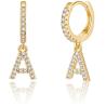 Buy cheap Fashion Studs Sterling Silver Initial Earrings Customize Jewelry 18K Gold Plated Fashion Letter Earring from wholesalers