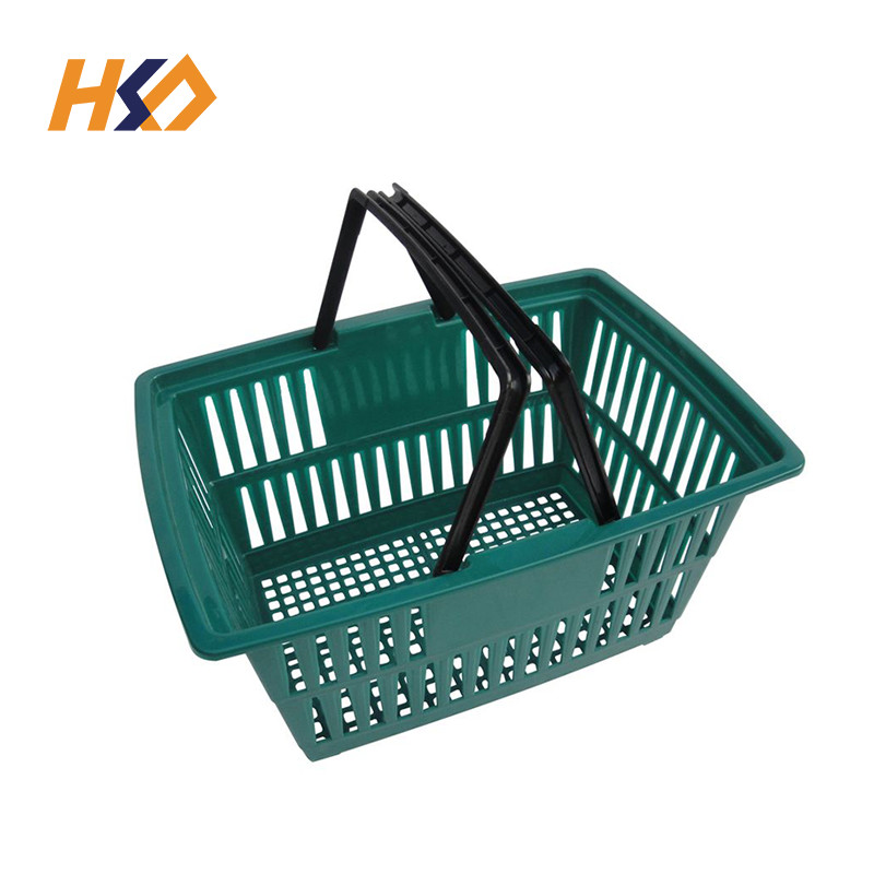 64CM 23L Plastic Handheld Shopping Baskets For Supermarket 220mm