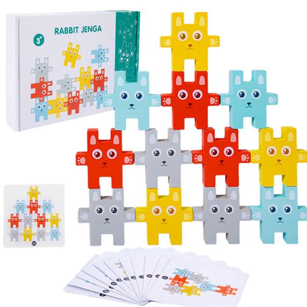 Buy cheap Children Montessori Animal Stacking Blocks Toys Rabbit Jenga Balancing Games from wholesalers