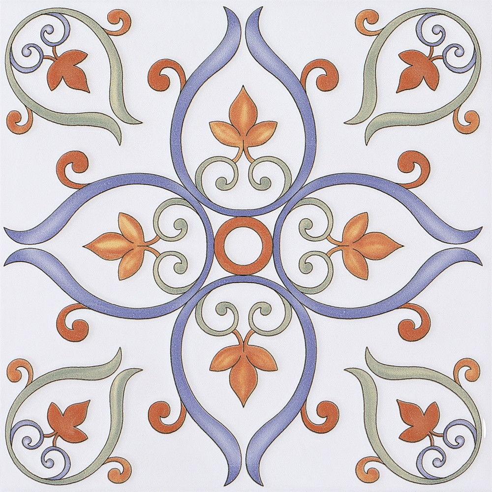 White And Blue Encaustic Wear-Resistant 20x20cm Floor Tiles For Balcony And Grade AAA Tile For Kitchen