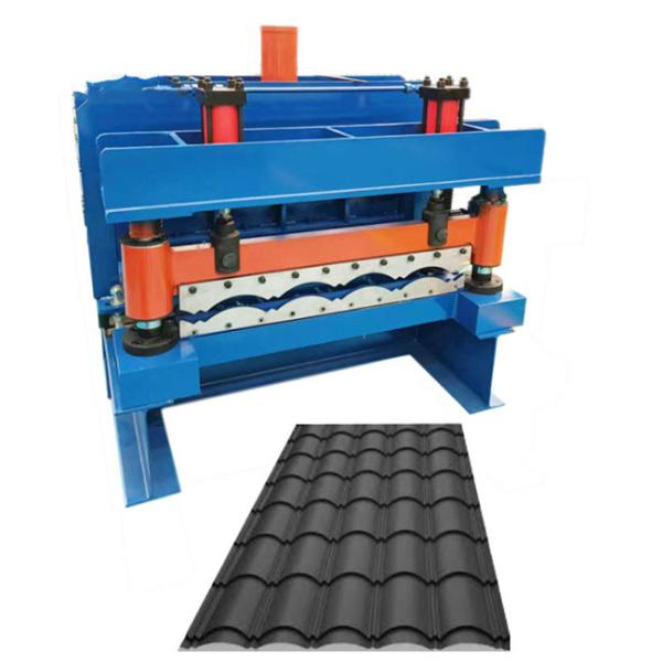 Buy cheap Iron 3-5m/min Glazed Tile Roll Forming Machine hydraulic shear for roof wall from wholesalers