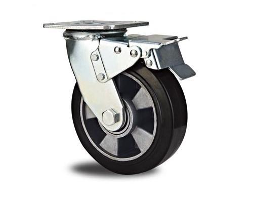 Buy cheap Total Brake Aluminum core Rubber Caster from wholesalers