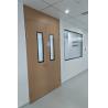 Buy cheap Wooden Grain Steel Double Cleanroom Swing Door Hospital Metal Doors With Glass Vision from wholesalers