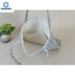 Custom Printed Burlap Handle Zipper Sling Shopping Bags