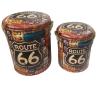 Buy cheap Modern Space Saving Metal Tin Cans With Fabric Storage Round Ottoman from wholesalers