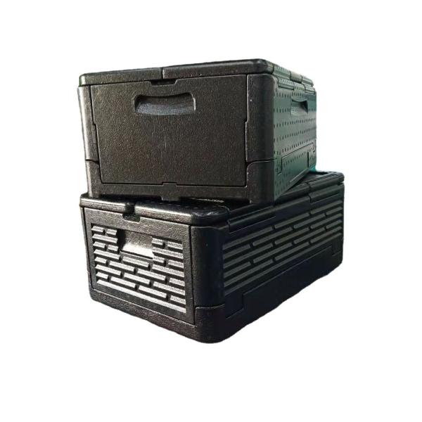 Quality 24l  35l 48L Foldable Cooler Box Ice PP Insulated Food Carrier EPP Pcm Box Cooler Thermo Meal Container for sale
