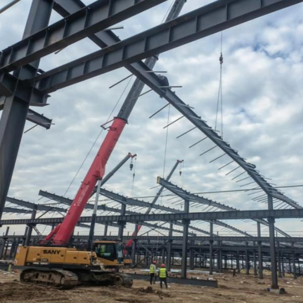 Buy cheap Modern Pre Engineered Steel Building Structure , Logistics Park Prefabricated Steel Warehouse from wholesalers
