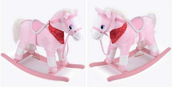 Buy cheap Pink Rocking Horse With Sound And Moving Mouth and Tail And Led Light Big Size from wholesalers