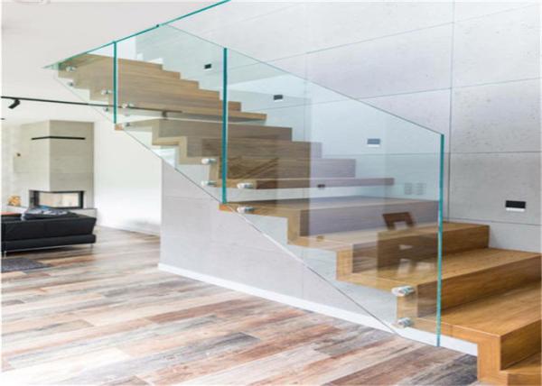 Buy cheap Standoff Bracket Tempered Frameless Glass Railing Floor Mounted Baluster Constrcution from wholesalers