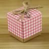 Buy cheap Vintage Lattice 260g Kraft Paper Gift Box Food Container Paper Box With lanyard from wholesalers