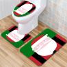 Buy cheap Santa Christmas Toilet Seat Cushion Polyester 3 Piece Bath Rug Set from wholesalers
