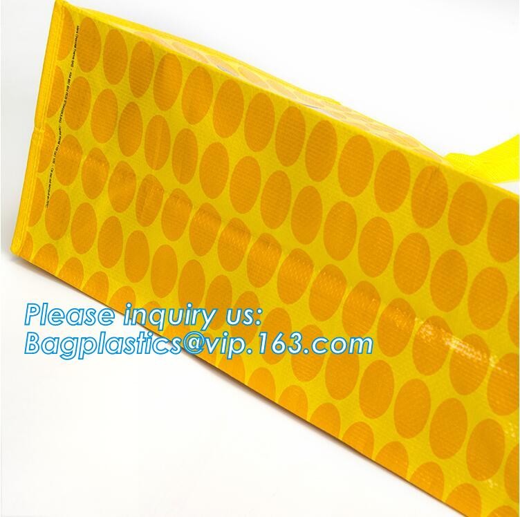 Factory custom recyclable folding laminated pp non woven bag shopping with heat transfer printing non woven fabric carry