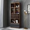 Buy cheap 96" Countertop Luxury Home Bar Cabinet Glass Wine Cabinet Melamine Wood Furniture from wholesalers