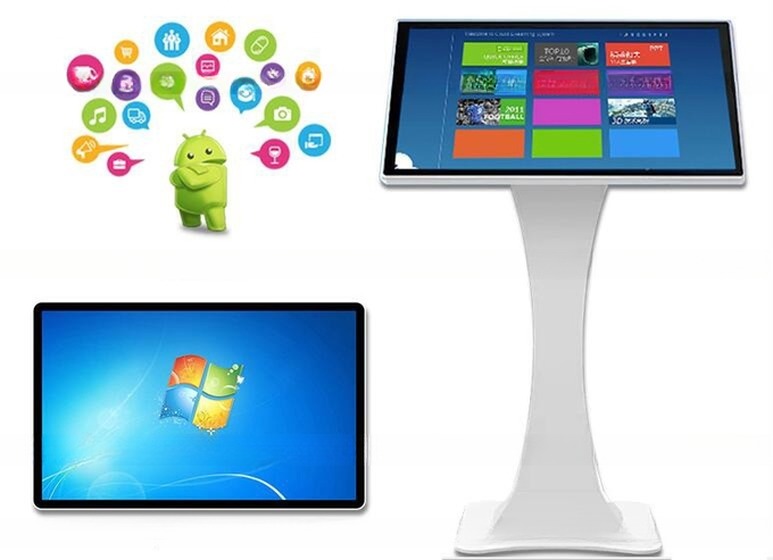 350nits Stand Up Computer Kiosk LCD Touchscreen PC Kiosk 1920x1080