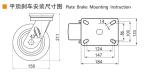6 Inch 150mm Extra heavy Duty Casters Wheels 1300kg Load 936-86A