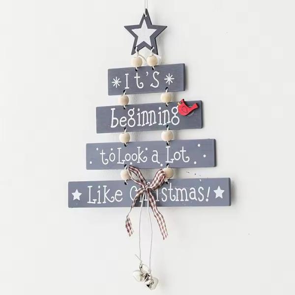 Buy cheap Wooden Christmas wall-mounted text Christmas decorations decorate window scenes Christmas layout decorative props from wholesalers