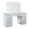 Buy cheap Modern Makeup Vanity Dressing Table Hollywood Mirror MDF Board from wholesalers
