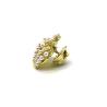 Buy cheap Crown Shaped Mens Diamond Cufflinks Inlaid Pearl Gold Color ODM from wholesalers