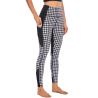 Buy cheap Black Splice Houndstooth Workout Leggings 280g Body Shaping Yoga Pants from wholesalers
