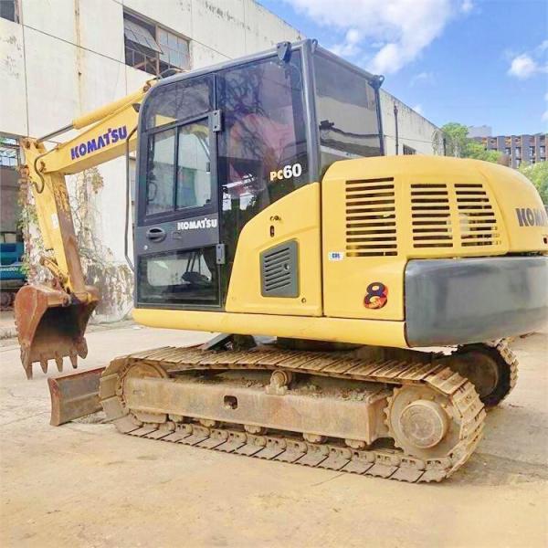 Buy cheap 0-2000 Working Hours Used Komatsu PC60 7 6 Ton Mini Excavator With 0.37m3 Bucket Capacity from wholesalers