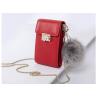 Buy cheap 2019 new fashion Korean version of versatile vertical slant body mini bag PU leather chain mobile phone bag from wholesalers