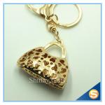 Fashion Rhinestone Handbag Shape Metal Charm Key Chain Bag Hanger Pendant