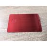 Buy cheap Glossy 0.8mm Plain Red Brushed Metal Bank Card Small Chip For Supermarket from wholesalers