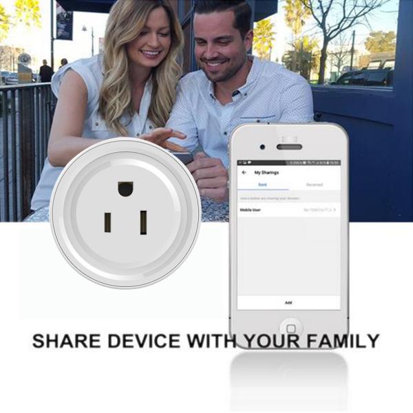 Buy cheap Mini Smart Plugs WIFI 2.4GHz Alexa Controlled Power Socket for residential from wholesalers