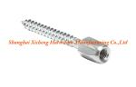 Bright Nickel Plated Double Thread Screw M6*50 Size With Low Carbon Steel