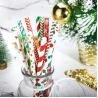 Buy cheap 7.75 Inches Birthday Party Favors Santa Hat Snowflake Christmas Paper Straws from wholesalers