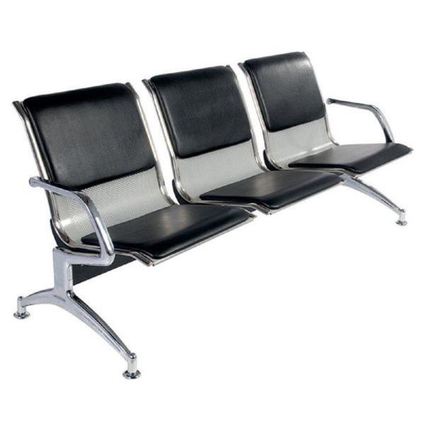 Buy cheap PU Material Black Hospital Waiting Area Chairs Hospital Dedicated from wholesalers