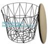 Buy cheap Commercial use stylish marble top metal wire square coffee table, Steel wire coffee table, high end solid wood table top from wholesalers