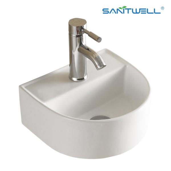 Buy cheap Ceramic Basin AB8307 square chaozhou suppliers wall hung sink Above Counter Basin from wholesalers