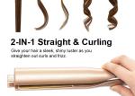 49W Hot Hair Tool , 450F 2 In 1 Hair Straightener And Curler