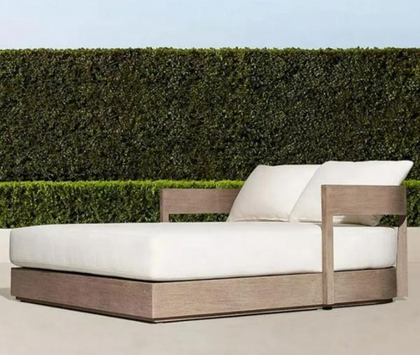 Buy cheap Low Maintenance Modern Outdoor Furniture Easily Transported Wood Patio Daybed from wholesalers