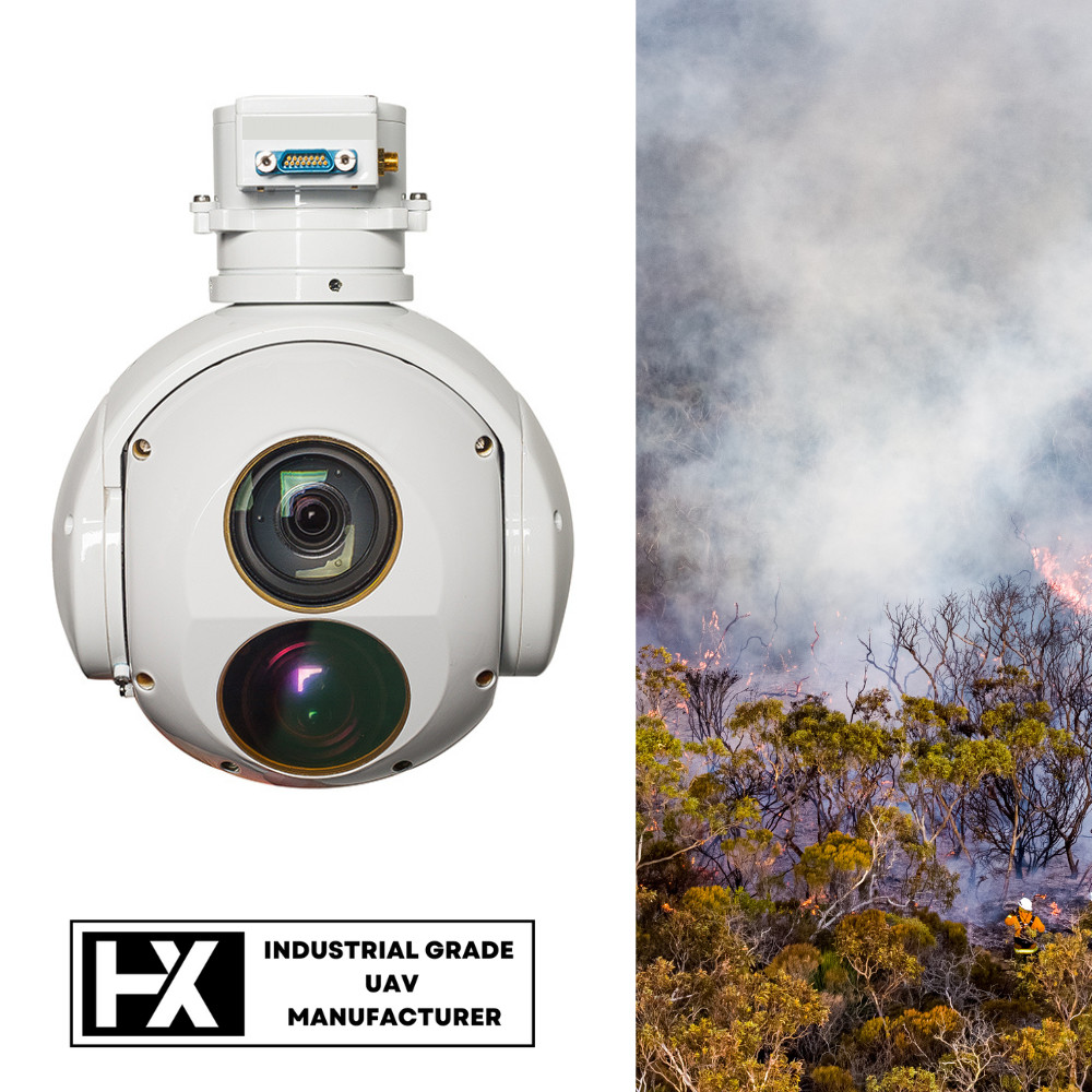 HXTS01C 15KM Target Detection Identification Drone Pods 1KG Weight 2 Axis 640X512 Thermal Resolution HXTS01C