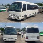 Africa Used Diesel Engine Coaster Mini Bus with 2694ml Displacement in Angola