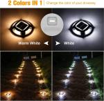 Solar Dock Light Aluminum Waterproof IP68 Brightness 20 Lumens Warm White/Cold