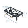 Buy cheap fierce fire double-head stove with bracket cast iron stove high-power gas cooker outdoor patio gas grill appliances from wholesalers