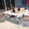 Buy cheap Home Furniture Marble Top Stainless Steel Dining Table 78inchx40inchx30inch from wholesalers