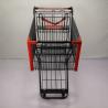 Buy cheap Electrophoretic Steel Metal Shopping Trolley Customized Black Powder Coating Wire Shopping Trolley from wholesalers