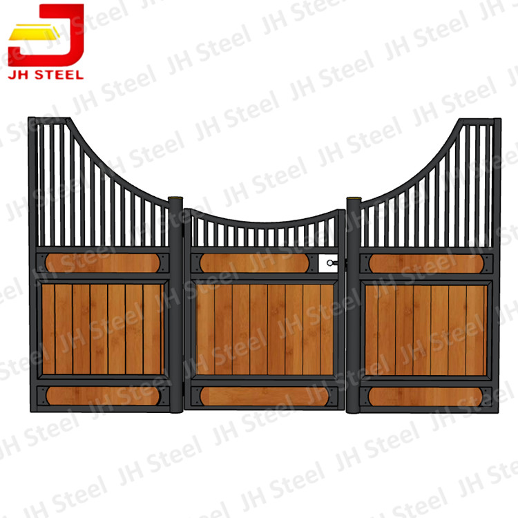 Galvanized And Portable Steel Horse Stable Metal Stall Fronts Design With Door
