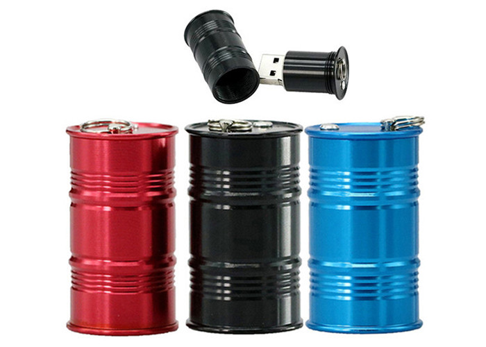 Oil Drum Style Red Metal Usb Flash Drive 64g Storage Capacity Show Life Brand