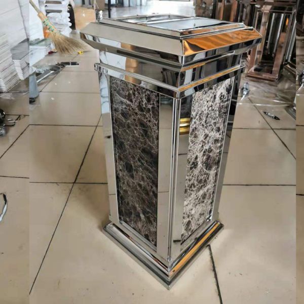 Customized Hotel Lobby Trash Cans Hotel Garbage Cans Foot Pedal