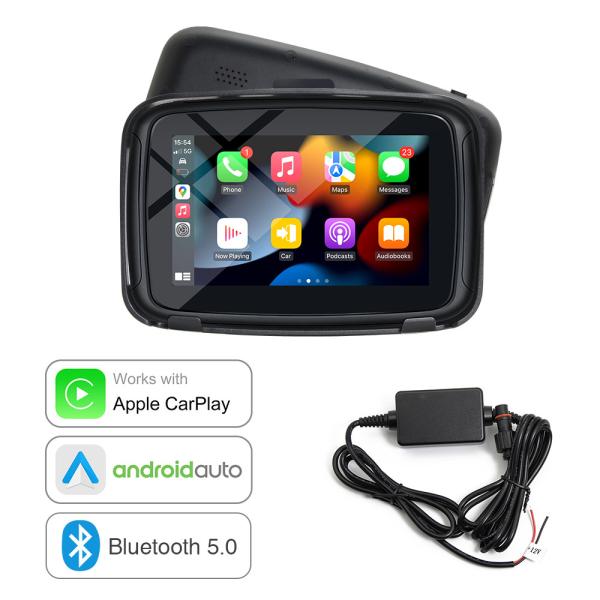 Buy cheap 5-Inch Portable Motorcycle Display Screen Multimedia Player Wireless Apple Carplay Android Auto IPX7 Waterproof from wholesalers