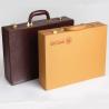 Buy cheap Folding Leather Wooden Wine Box Luxury Unfinished 34.5X17X9Cm Size from wholesalers
